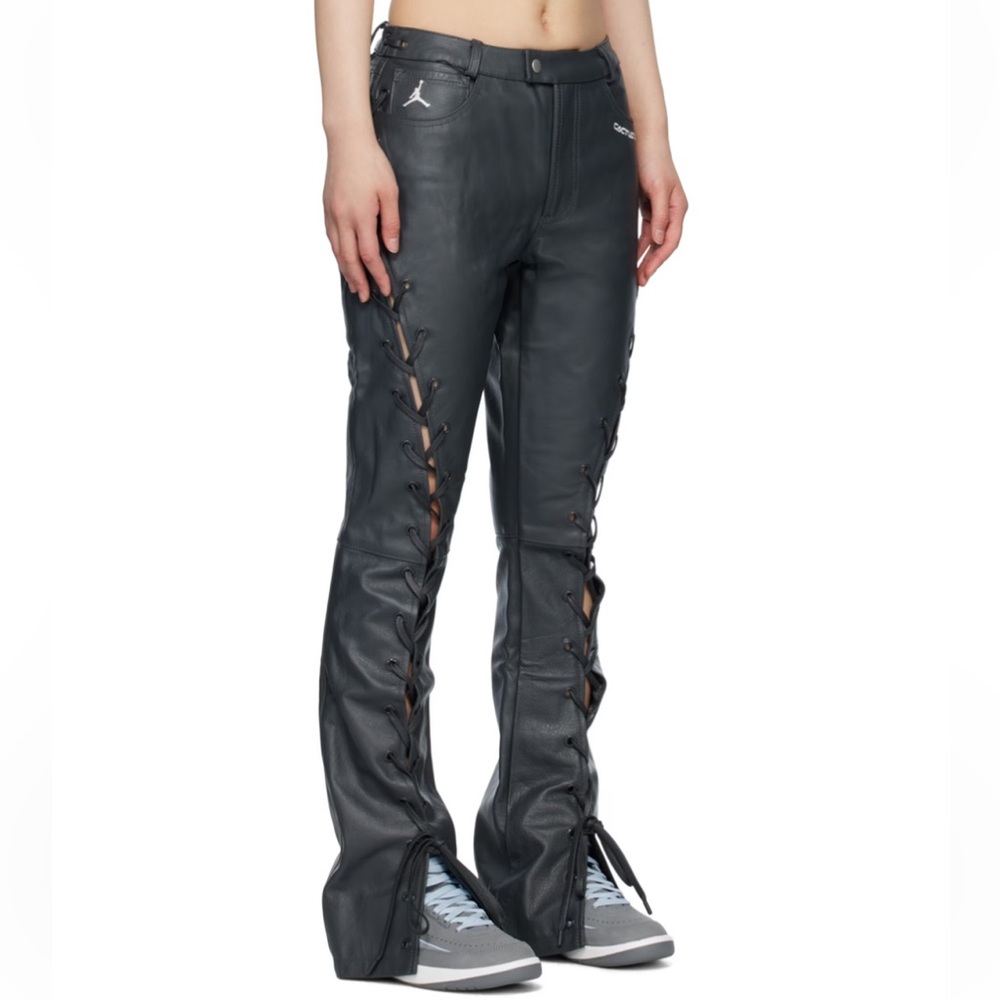 Womens Cactus Jack Jordan Faux Leather Pants Size 2